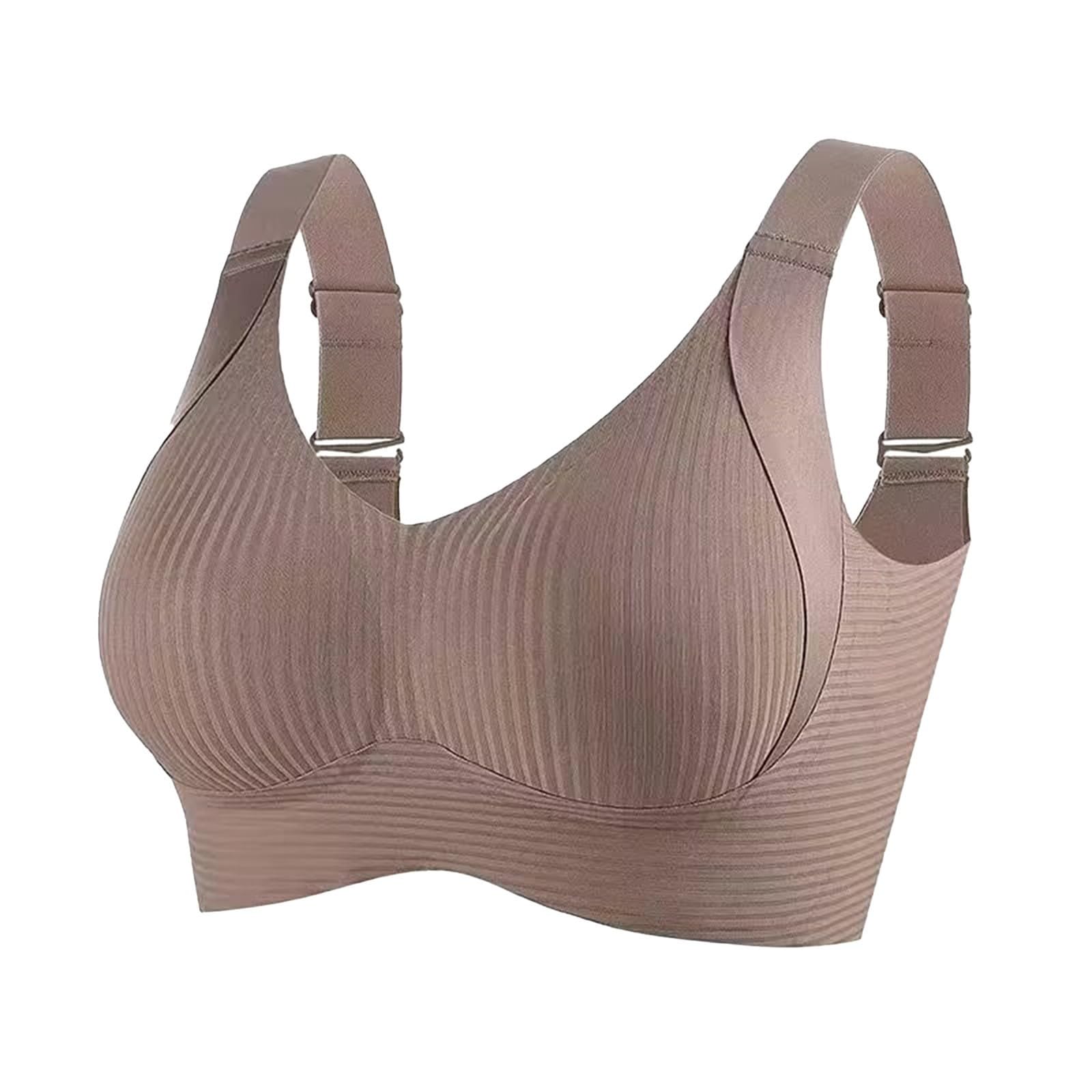 Reggiseni Comfort da Donna UK Sport Push Up Senza Cuciture Confezione da 3 Wireless a Costine Grandi Seni Cadenti Top da Donna Anziani Sport Support Lift Reggiseno Morbido Regolabile Comfort ad Alto