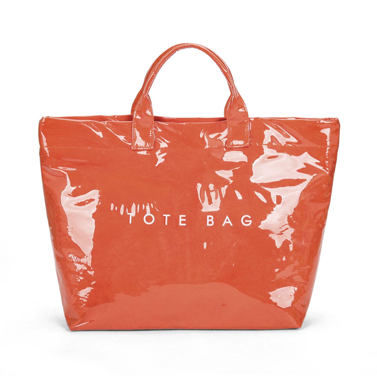 PVC Tote Bag for Women Large Plastic Tote Bag Waterproof Handbag for Work Daily Travel Christmas Gifting