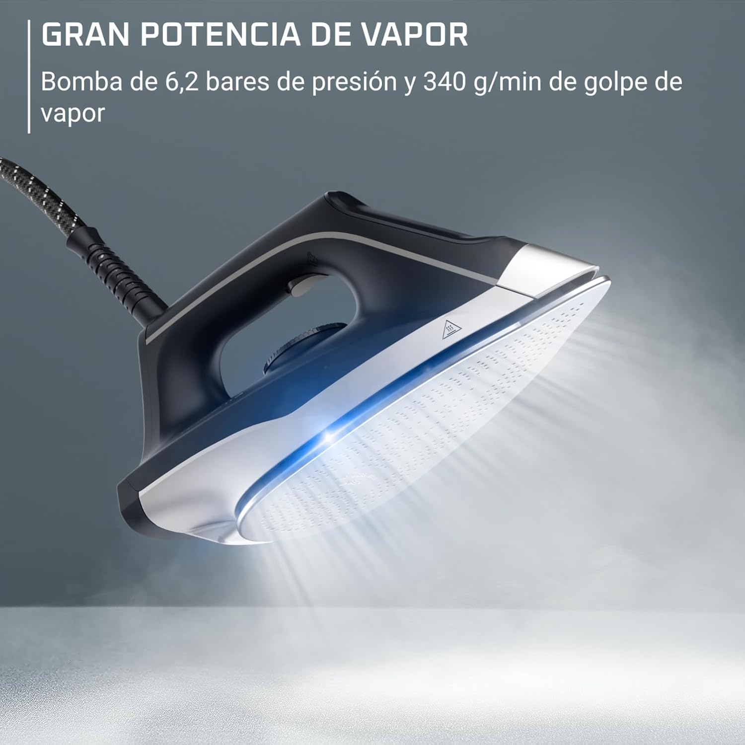 Rowenta Powersteam - Centro de planchado alta presión 6,2 bares, Golpe de vapor de 340 g/min, Continuo de 120 g/min, Suela MicroSteam con depósito de 1,7 L (Reacondicionado) (Reacondicionado)