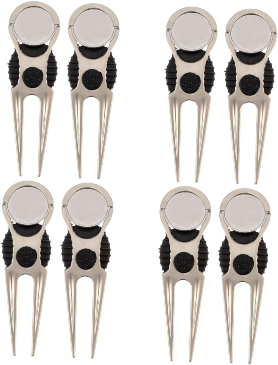 Green Fork Outdoor Decor Divot Tool and Marker Clicker Golfs Ball Compact Marker Professional Lawn Divot