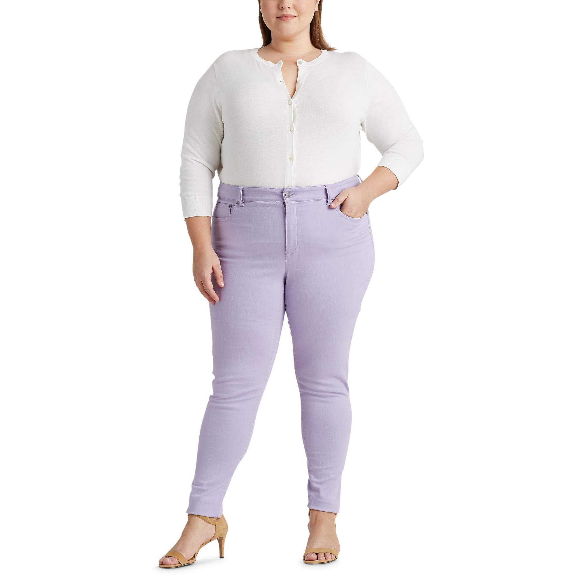 Chaps Womens Premium Stretch Comfort Skinny Fit Ankle Length Pants