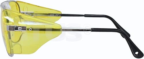 Miniatura 5 de TITUS G77 - Gafas de seguridad con montura de metal premium Aviator Z87+, Z87.1, protección lateral, para disparos de motocicleta, DOT ANSI CE