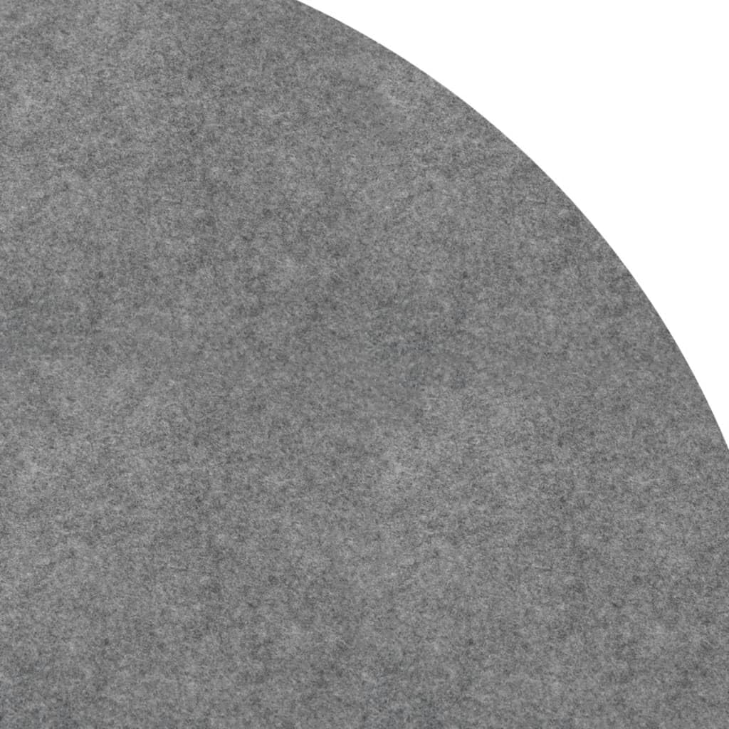 vidaXL Tapiz de Suelo Piscina geotextil de poliéster Gris Claro Ø550cm, Lona Suelo Piscina, Protector de Suelo para Piscina, Alfombra de Piscina