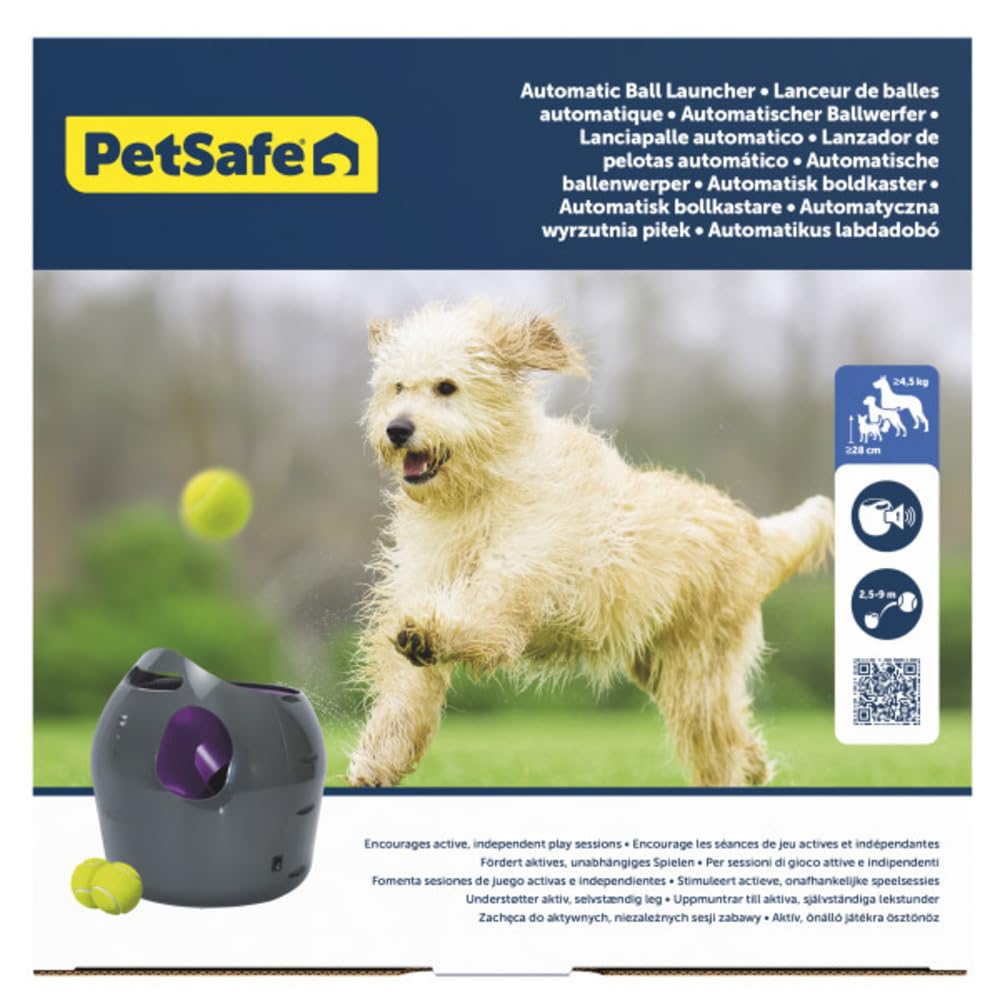 PetSafe Automatischer Ballwerfer | Interaktiv, Einstellbare Reichweite, Bewegungssensoren, Automatischer Schlafmodus, Indoor & Outdoor