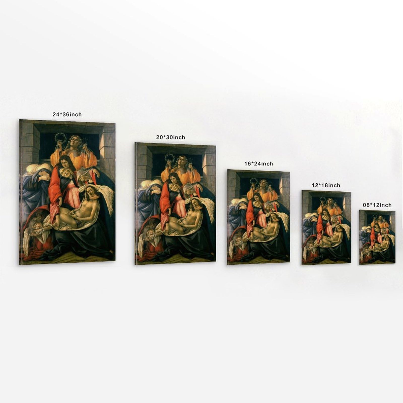 Sandro Botticelli's Painting Art Poster Lienzo Impresión artística 24 x 36 pulgadas