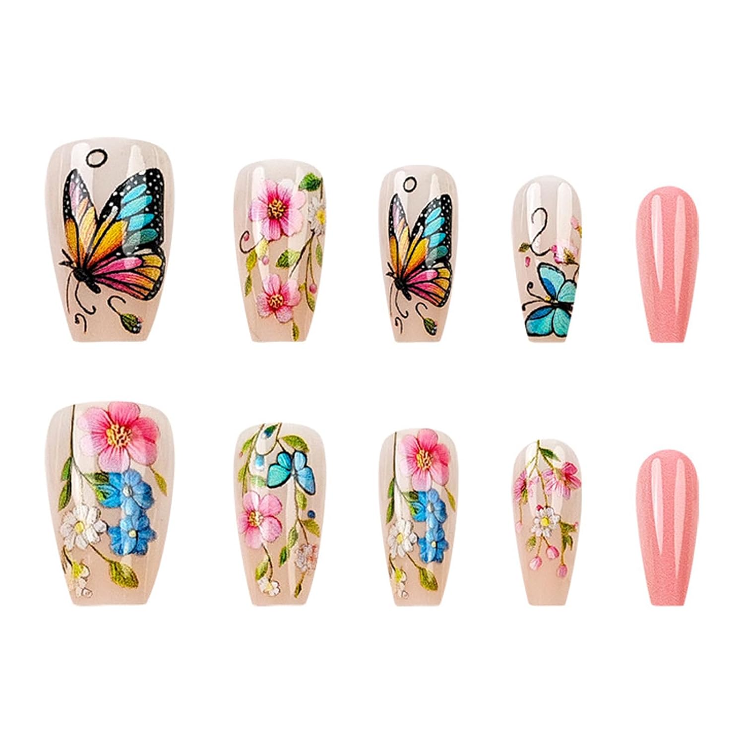 , Fake Stick Glues on False Acrylic Artificial False for Art Designs Acrylic Glues on for Women Clear