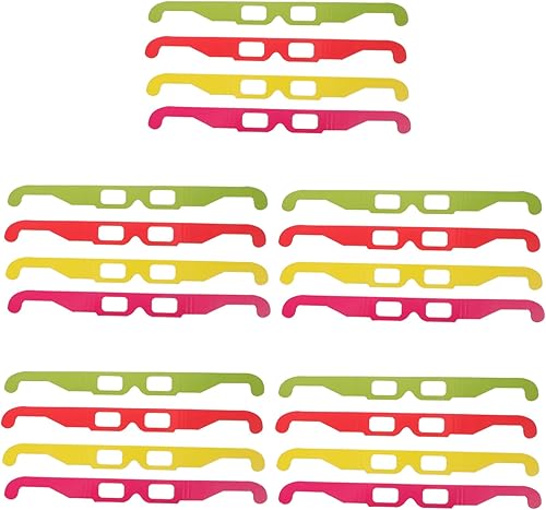 UKCOCO 20pcs 3D gafas niño plano doble capa 8.82 oz cartón con caja