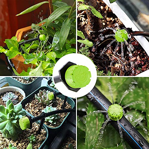 VINFUTUR 100pcs Bewässerung Tropfer Sprinkler Micro Tropfer Garten Bewässerungssystem Tropfbewässerung 8 Loch Micro Sprinklerköpfe