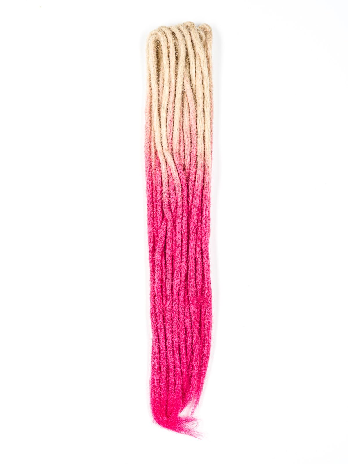DreadLab - Double Ended Synthetic Dreadlocks (Pack of 10) Crochet Extensions (Blonde Pink Transitional Crochet)