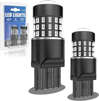 7443 Red LED Brake Light Bulbs for Honda Pilot 2003-2004-2005-2006-2007-2008-2009-2010-2011-2012-2013-2014-2015, Super Bright 4000LM, 300% Brighter, Plug and Play, Canbus-Ready, Pack of 2