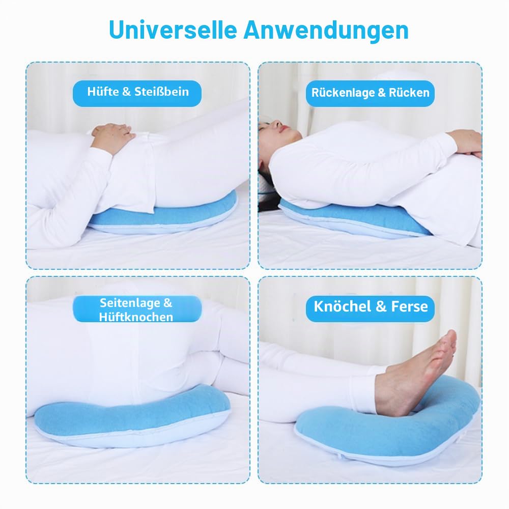 MESINURS Anti-Dekubitu Pad Bettkissen – Donut Stillbett Schmerz Pad für Bedridden, ältere Menschen, Behinderte, Komfort und atmungsaktiv zur Schmerzlinderung (43,2 x 40,6 cm, oval)