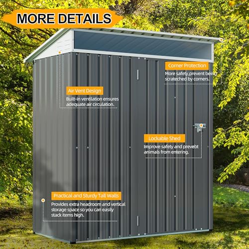 Shintenchi 5x3 FT Metal Shed