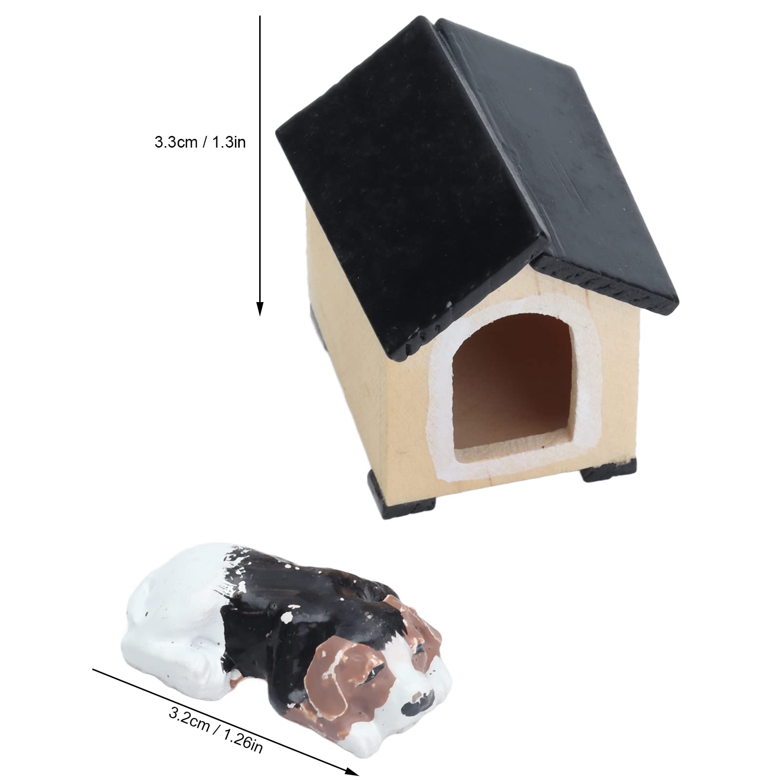 Amazon.co.jp: ドールハウス犬小屋、ミニチュア犬小屋犬セットは創造性