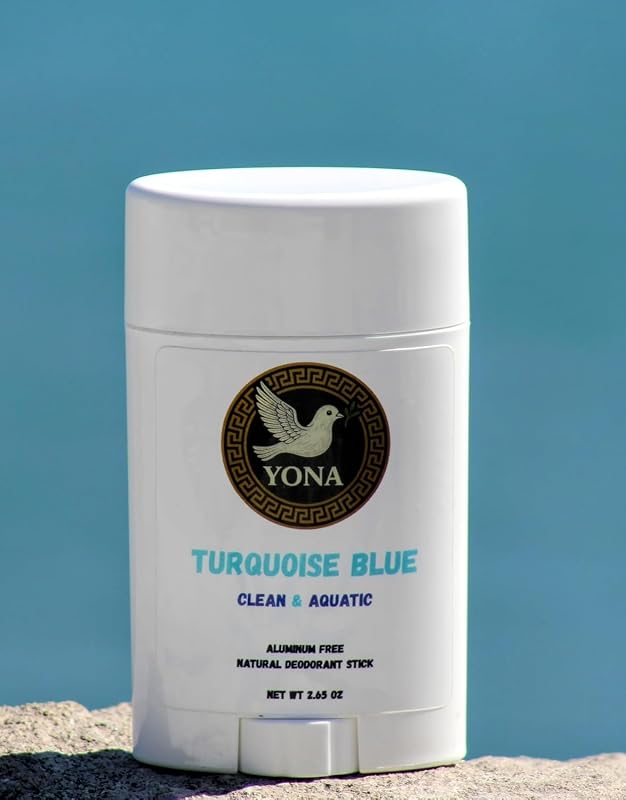 Desodorante Yona Naturals Rainforest sem alumínio, 75 g, Turquoise Blue