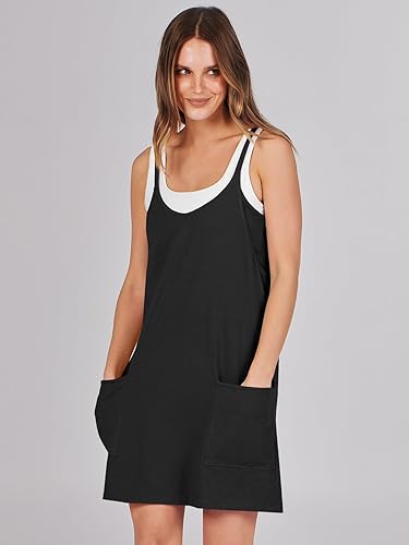 Vista 7 de Prinbara - Rómper de verano para mujer, vestido corto de tenis, pantalones cortos atléticos, vestido de verano con faja moldeadora integrada, ropa