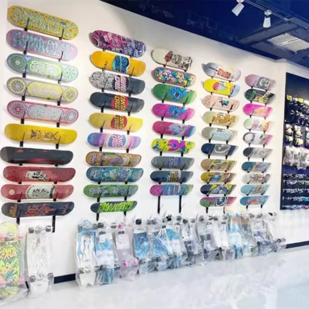 Générique Support Mural pour Snowboard, Rangement réglable pour Snowboards, Skateboards, vélos et Tapis de Sport - Conception compacte (Noir/B, 2.4/20)