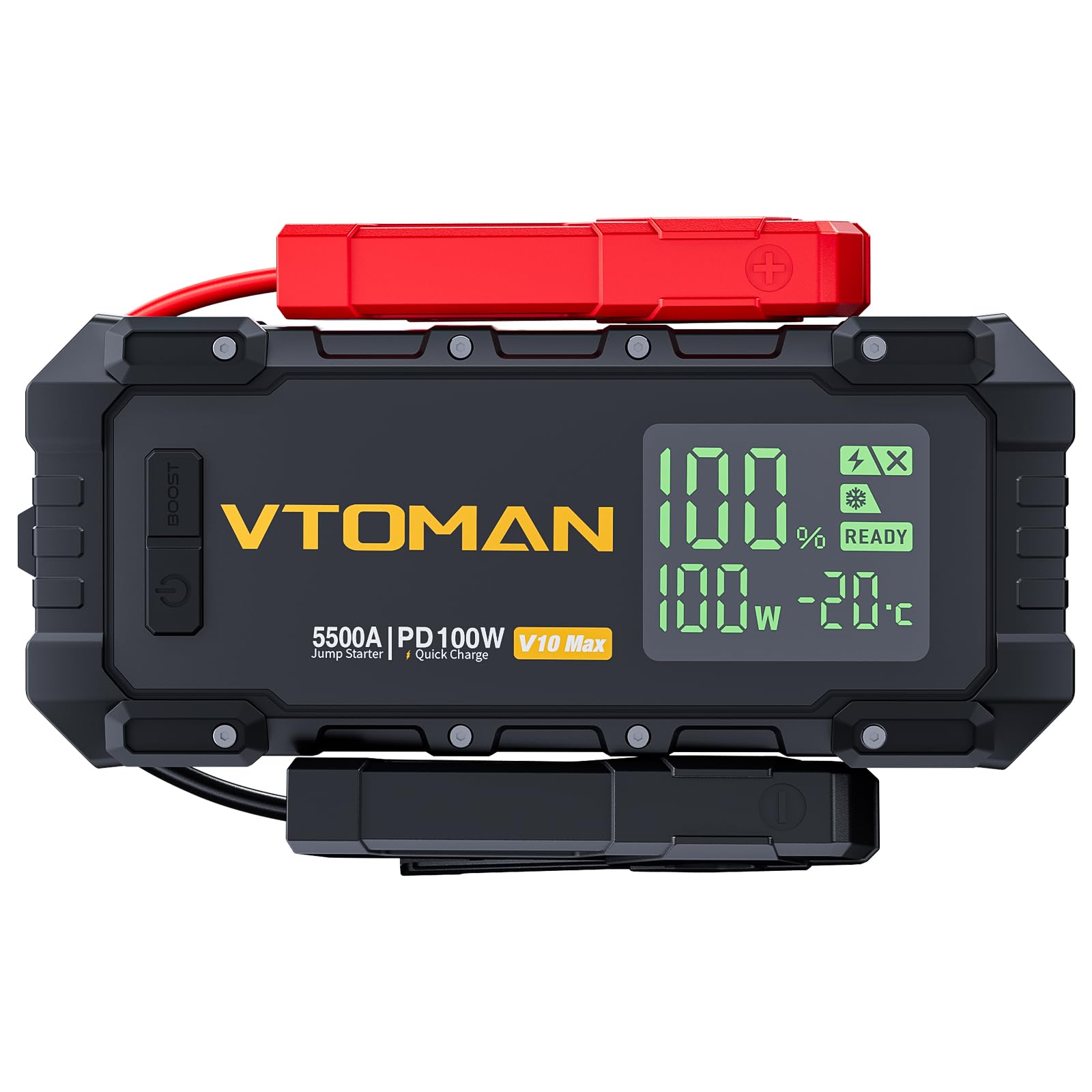 VTOMAN Jump Starter with 100W Bi-Directional Fast Charge V10 Max Car Battery Jumper Starter Portable All Gas 12L