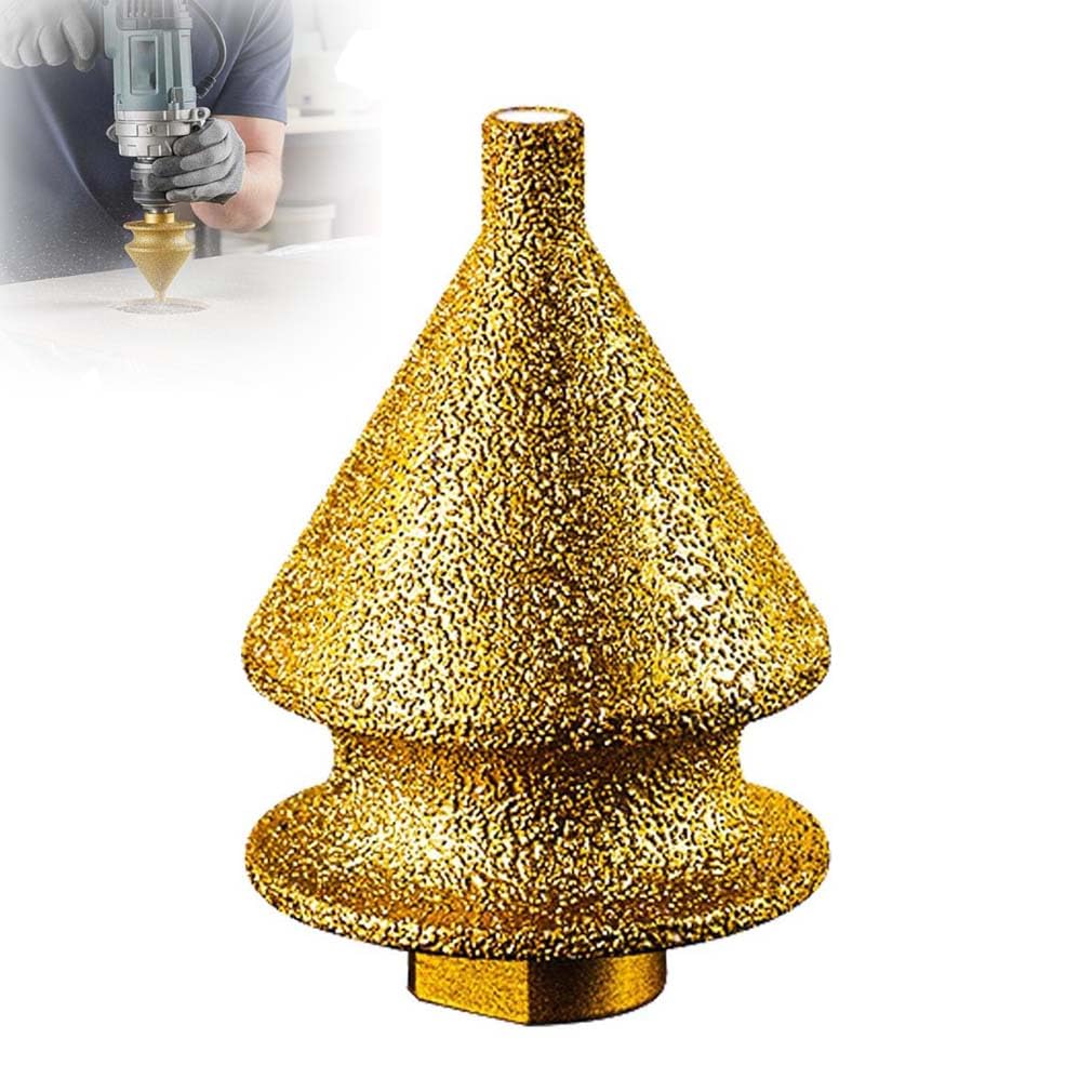 Diamond Chamfering Bit for Angle Grinder, 0-2" Diamond Cone Tile Bit, Stone Polishing Tool Angle Grinder Attachment for Tile Ceramic Beveling Holes Trimming (50MM)
