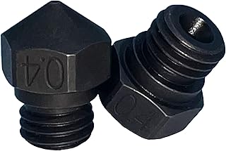 Archetype Qidi Tech Hardened Steel Nozzle (0.4mm) MK10 M7 for High-Temperature All-Metal Extruder Qidi Tech 3D Printers (2pcs)