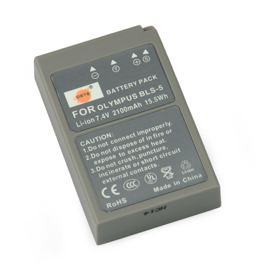 DSTE® BLS-5 Rechargeable Li-ion Battery for Olympus E-400 E-410 E-420 E-450 E-600 E-620 E-P1 E-P2 E-P3 E-PL1E-PL2 E-PL5 E-PL6 E-PL7 E-PM1 E-PM2 E-M10 E-PLE15 Stylus 1 Digital Camera as Olympus PS-BLS5
