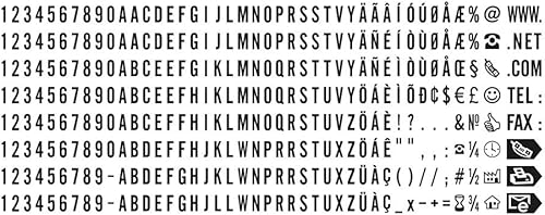 Miniatura 2 de Trodat Juego de letras 6004, altura de caracteres 0.157 in, 288