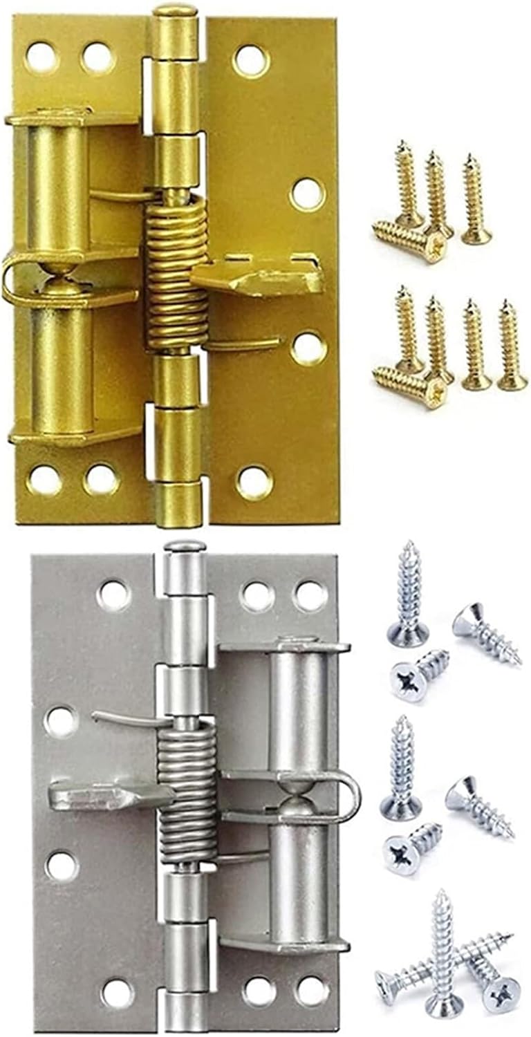 90 Degree Rotation Hinge Multifunctional with Spring Suitable for All Kinds of Furniture and Door 90 Degree Positioning Hinge 1Pcs(Silver)