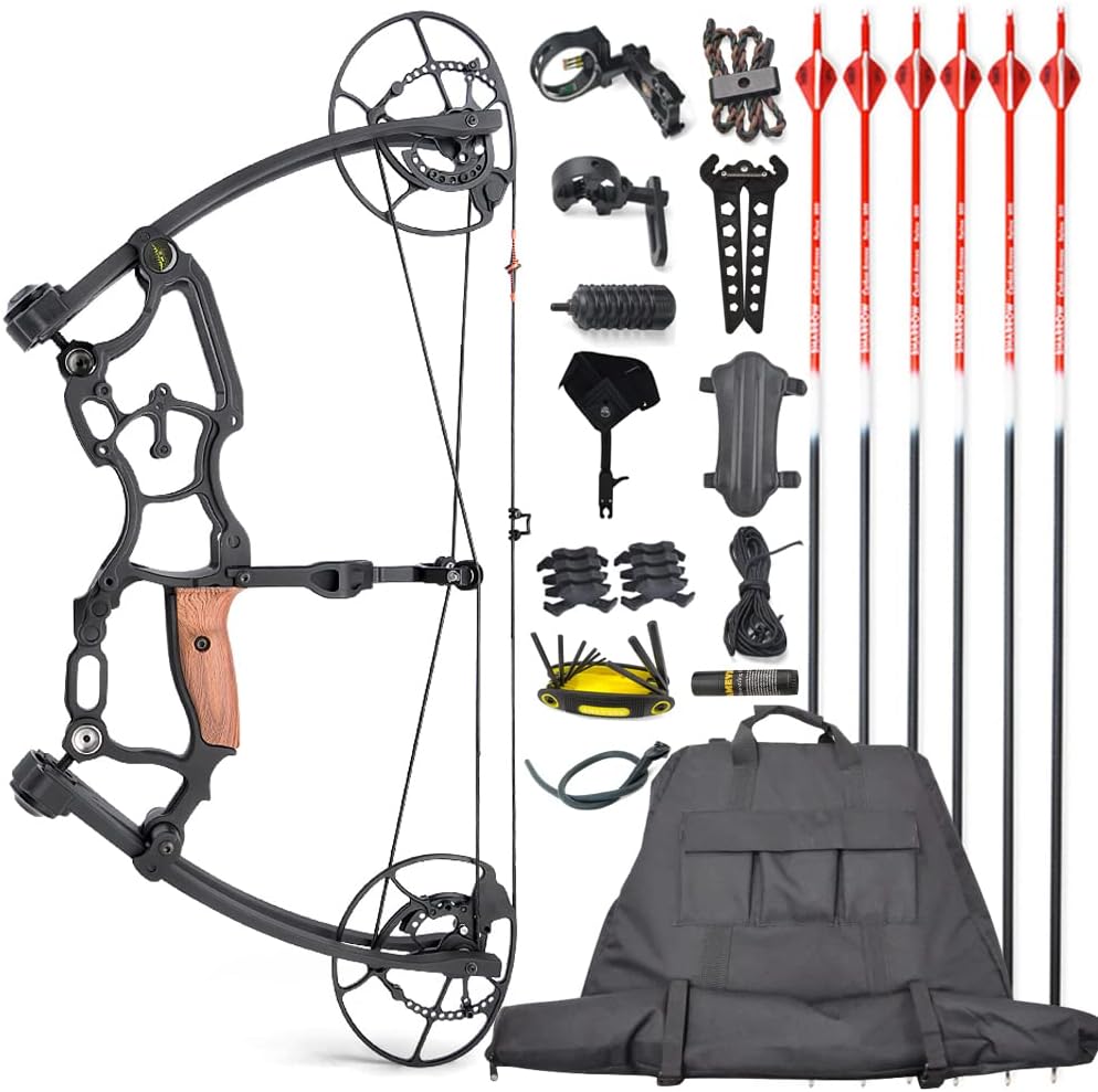 ZSHJGJR Archery Triangle Compound Bow and Arrow Set 5075lbs Hunting