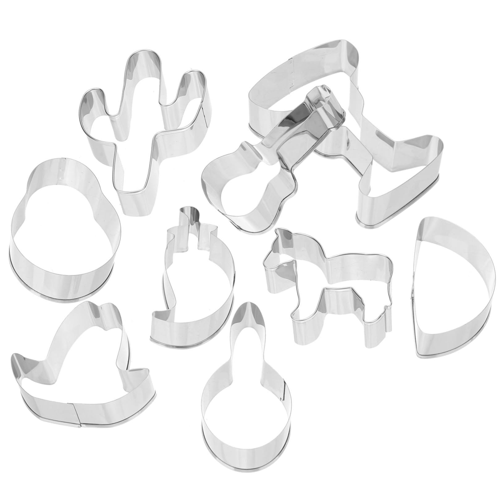 Abaodam 18pièces Emporte Biscuits Acier Inoxydable De Moules à Pâtisserie Mexicains Ustensiles De Cuisine Pour Fête Cinco De Mayo Décorations Uniques Pour Cookies Et Gâteaux