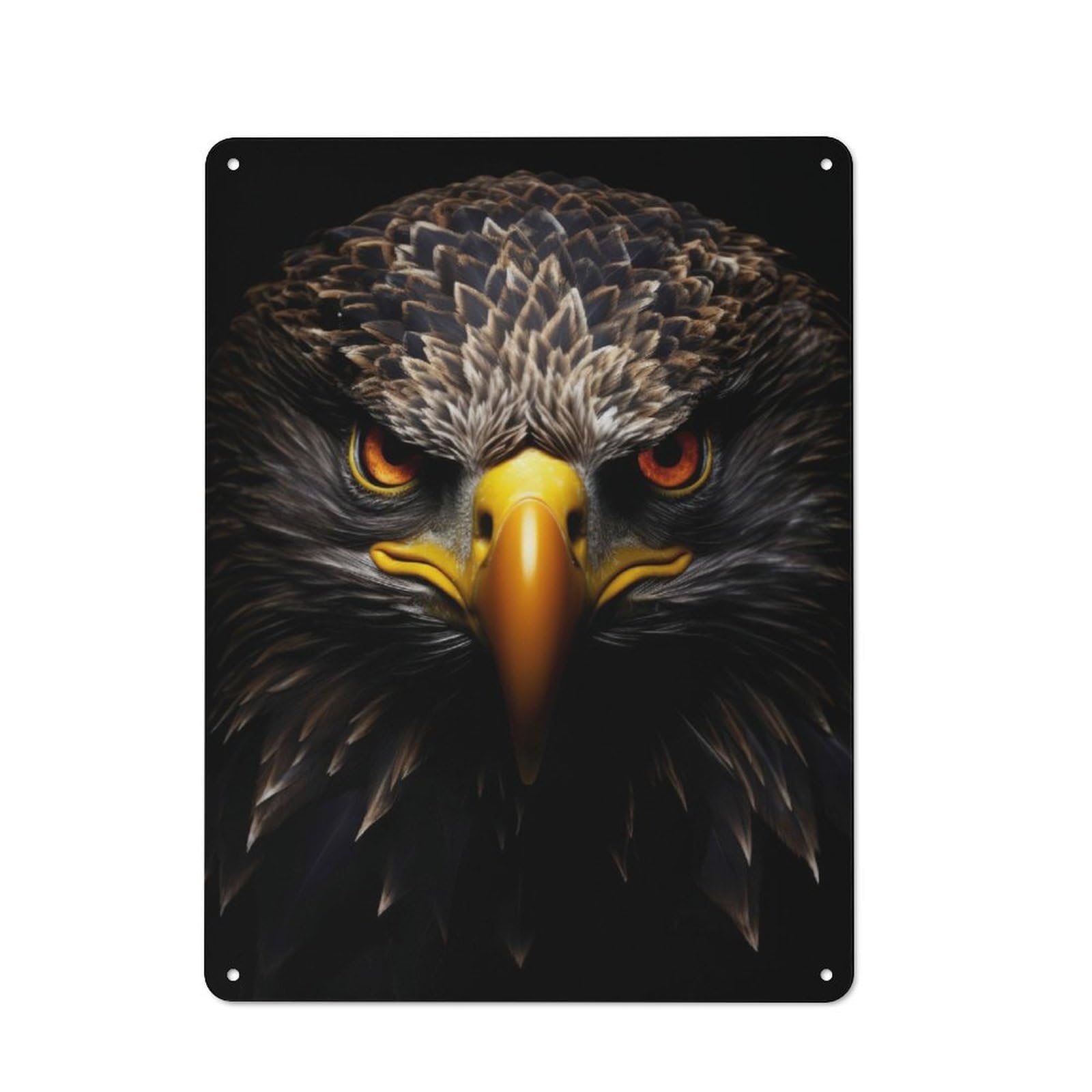Junmoney Eagle Gold Dark Retro Metal Plaque 40X30cm Featuring For Garage Wall, A Winter Wall Decor Update For Workshop Decor Fans