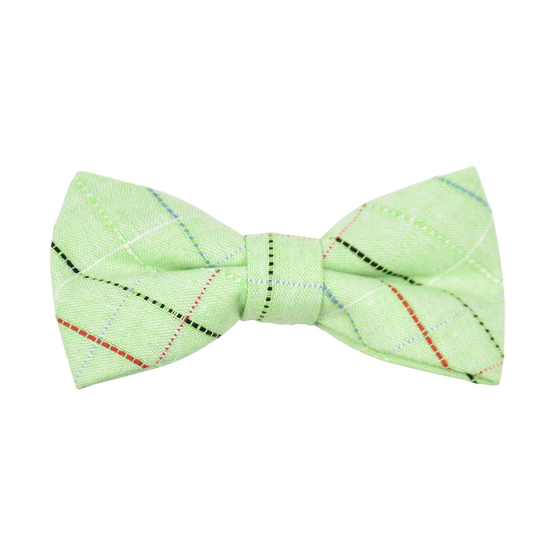 DaCee Designs AccessoriesSquares Cotton Bow Tie with Metal Clip-Mint