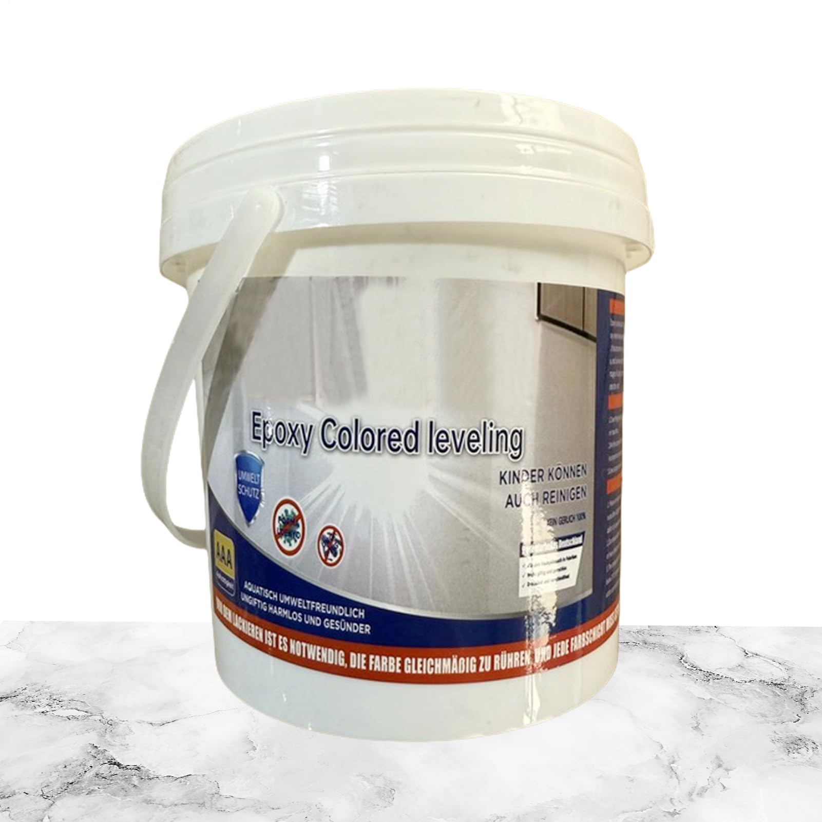 Revêtement de sol – Peinture époxy colorée pour sol – Sable coloré imperméable, auto-nivelant, antidérapant, à base d'eau pour béton, bois, extérieur, baignoire, salle de bain, garage, carrelage