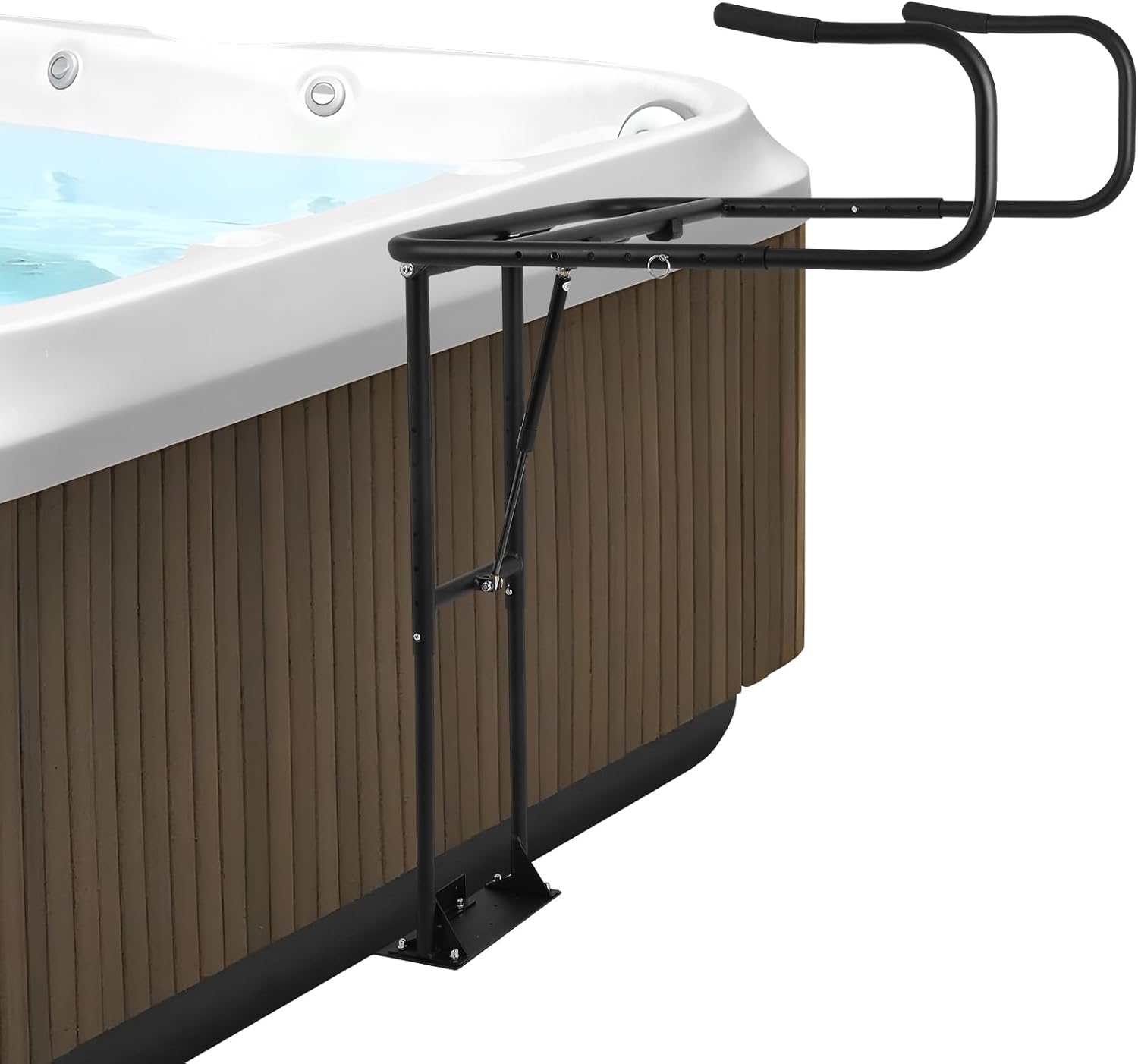 Hot Tub Cover Lifter, Hydraulic Spa Cover Lift, Heavy Duty Spa Cover Lifter for Hot Tub, Height 32.7-42 Inch Adjustable Hot Tub Cover Lift Removal System, Rust-Resistant Hot Tub Cover Holder