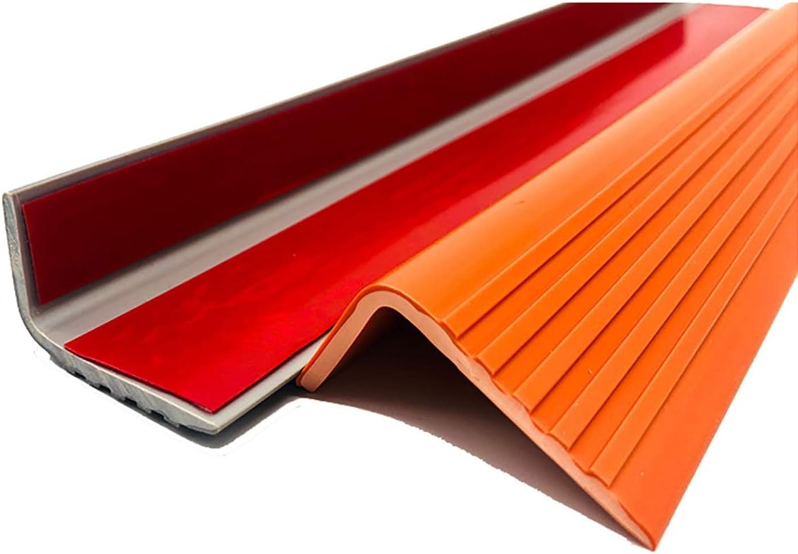 Threshold Strip 10Pcs PVC 1M Length Self-Adhesive Stair Anti Slip Nosing 40x25MM Angle Step Edge for Stairs Protection Non Slip Stair Edge Nosing (Color : Black Size : 4x2.5x100cm)