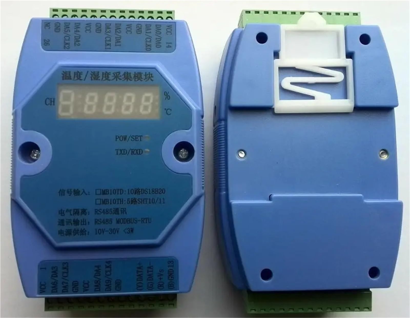COKYIS Módulo de adquisición de Temperatura y Humedad multicanal SHT10/11 de 5 Canales con comunicación Modbus RTU RS485