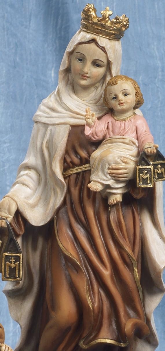 Paben Articoli Religiosi Statua Madonna Del Carmine in resina cm. 21