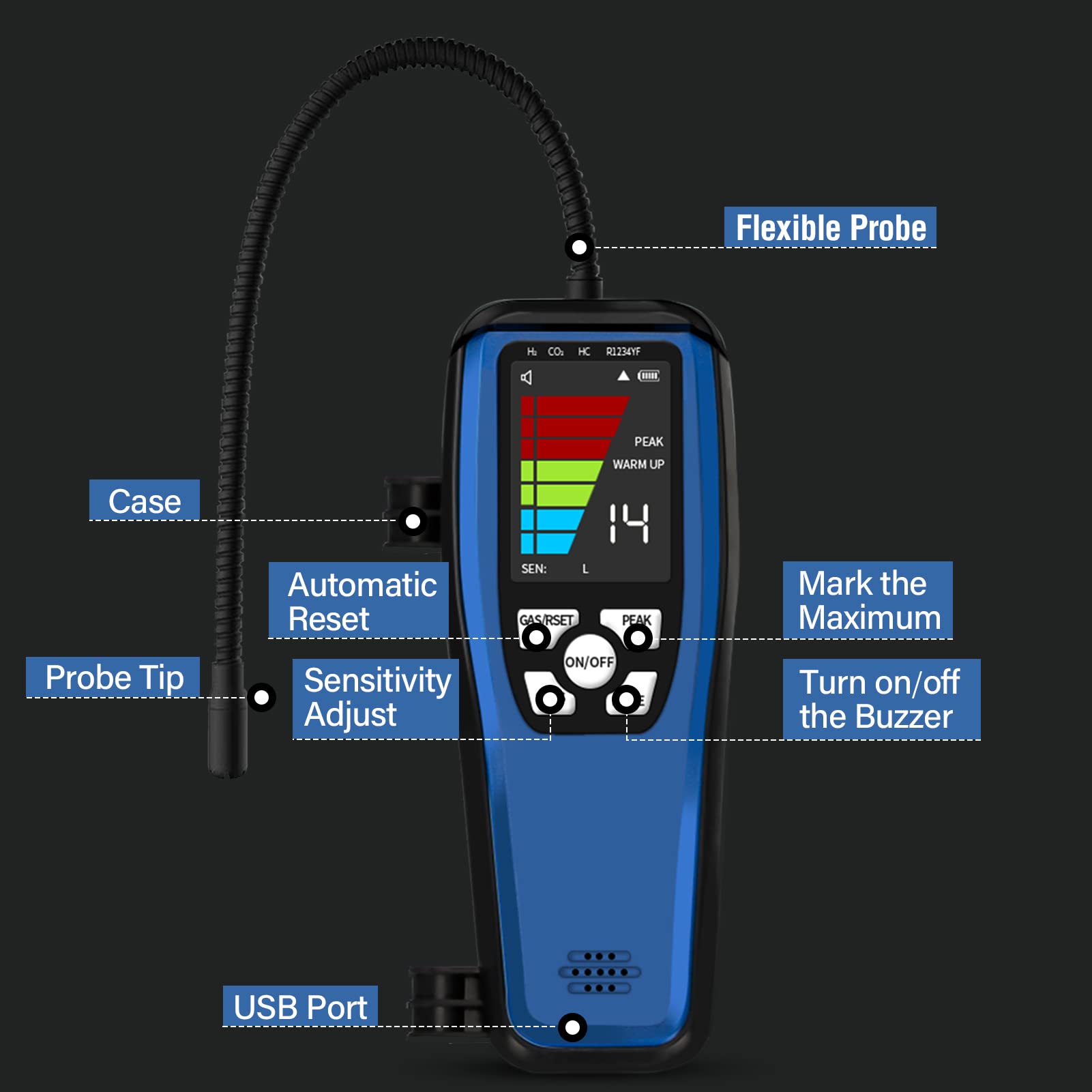 Buy Refrigerant Leak Detector, Aprvtio Halogen Freon Leak Detector