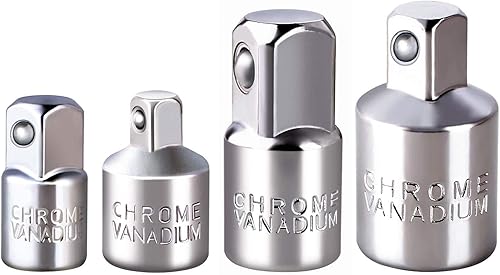 Juego de convertidor reductor de adaptador de enchufe de trinquete cuadrado, 4 piezas, 14 pulgadas, 38 pulgadas, 12 pulgada de conversión de