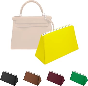 Purse Pillow Insert for Luxury Bags, Satin Fabric & Memory Foam Handbag Filler, Lightweight Shape Holder for Travel & Storage, Fits Kelly 32 SellierLime, KL32 Sellier