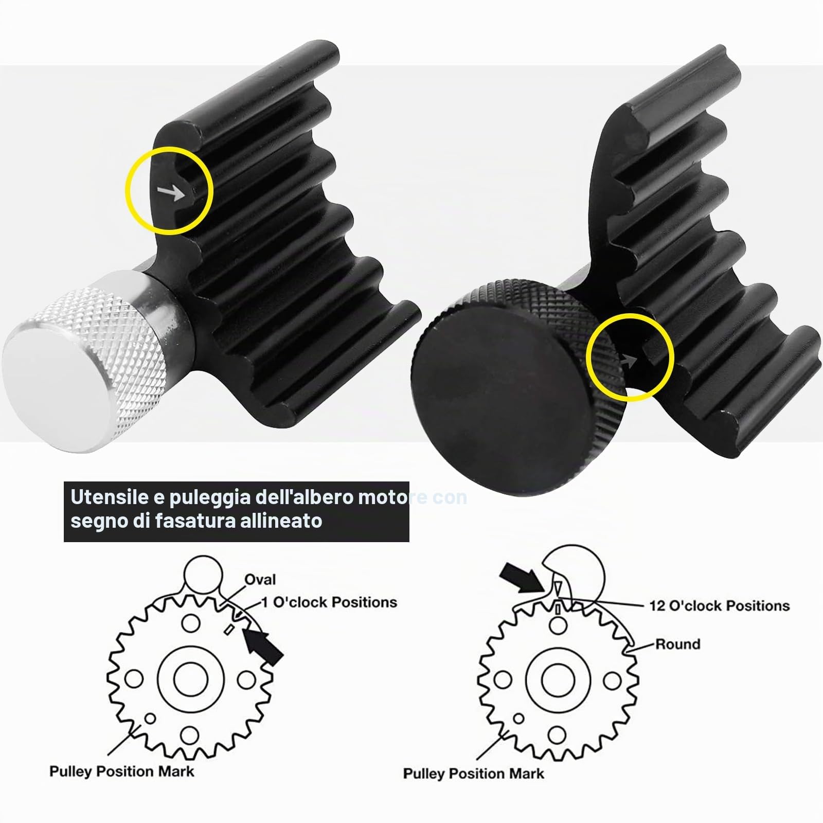 FreeTec Set di Attrezzi Distribuzione, 6 Pezzi Messa in Fase Attrezzo Fase del Motore Diesel, Strumento di Bloccaggio Distribuzione Cinghia per VW Audi VAG Skoda Seat Golf 1.2 1.4 1.6 1.9 2.0 TDi