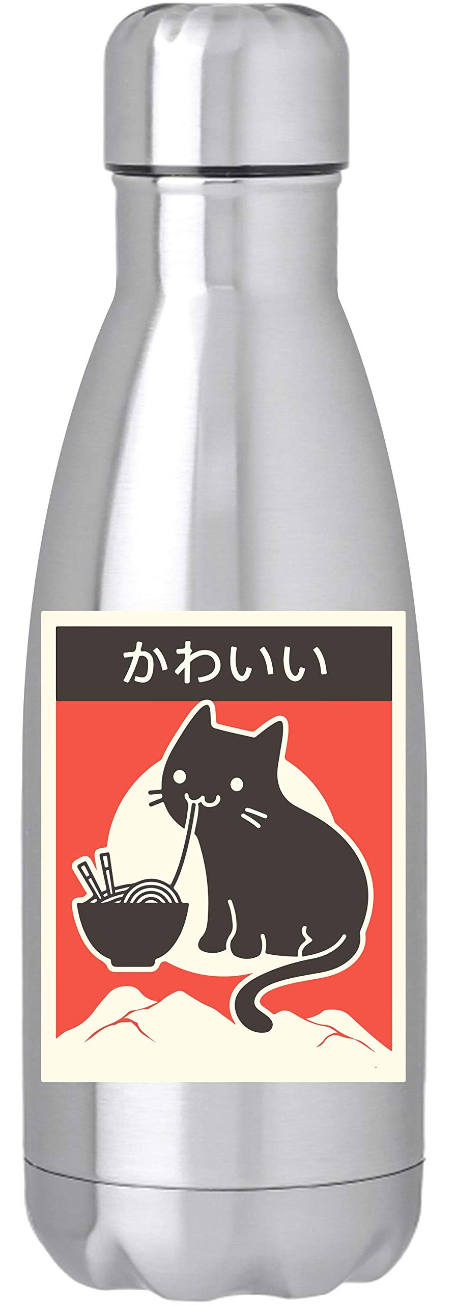 Cadeau original fan de japon gourde chat kawaii inox isotherme