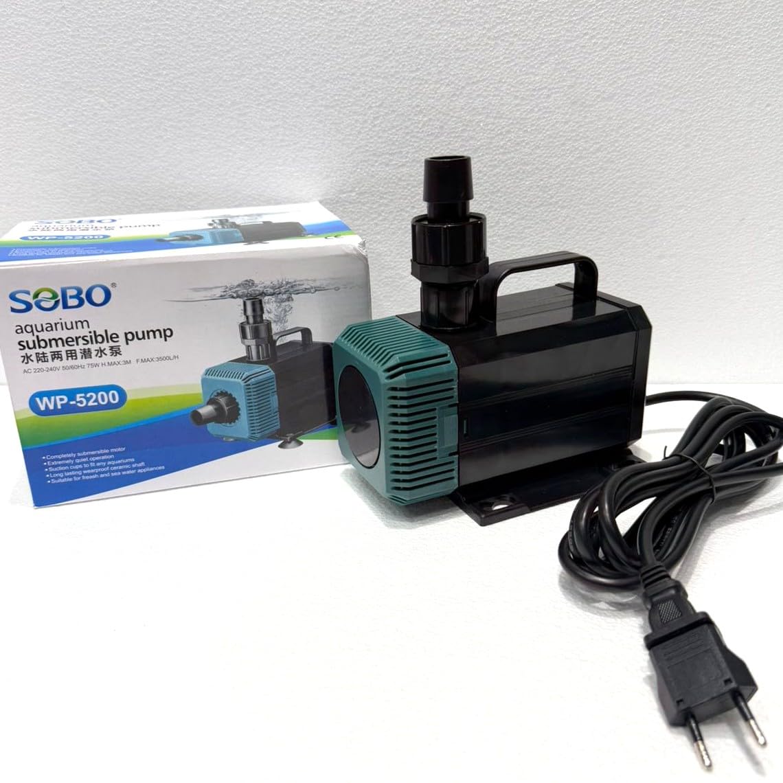 ANM Sales WP-5200 Submersible Pump, 75W High Power, Fresh & Sea Water Compatible, 3m Max Height, 3500L/H Flow Rate, 220-240V-picture-13
