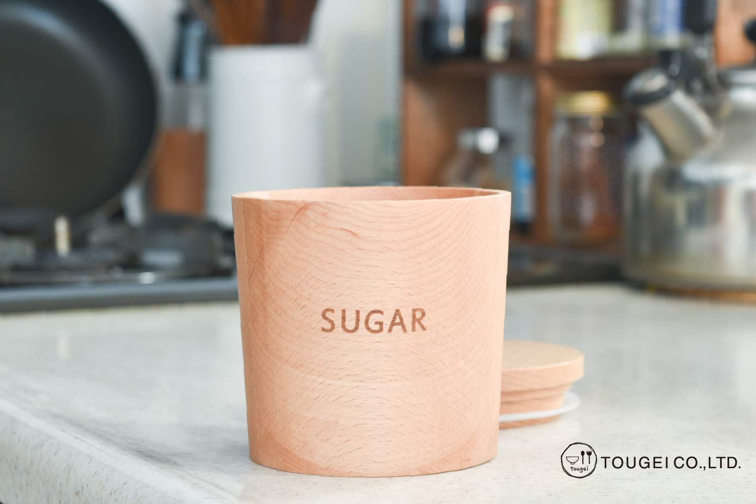 籐芸TOUGEI 木製キャニスター4個セット