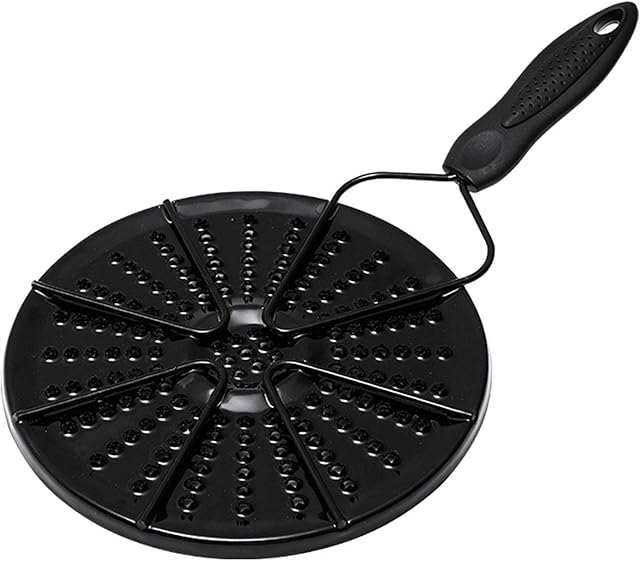 Tongdejing Heat Diffuser for Induction Hob, Heat Diffuser Heat Spreader Plate with Heat Proof Handle | Cooker Plate Stovetop Simmer Ring Disk for Electric and Gas Stove(Black)