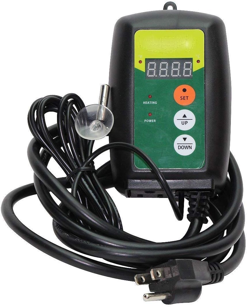 LED Thermostat Seedling Cloning Seed Germination Heat Mat Temperature Controller Probe