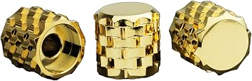 Guyker Guitar Bass Potentiometer Control Knobs with 6.3mm Dia. Shaft Pots - 3PCS Aluminium alloy Dome Speed Tone Volume Switch Knob Replacement for Electric Guitar or Precision Bass, CKB029 Gold