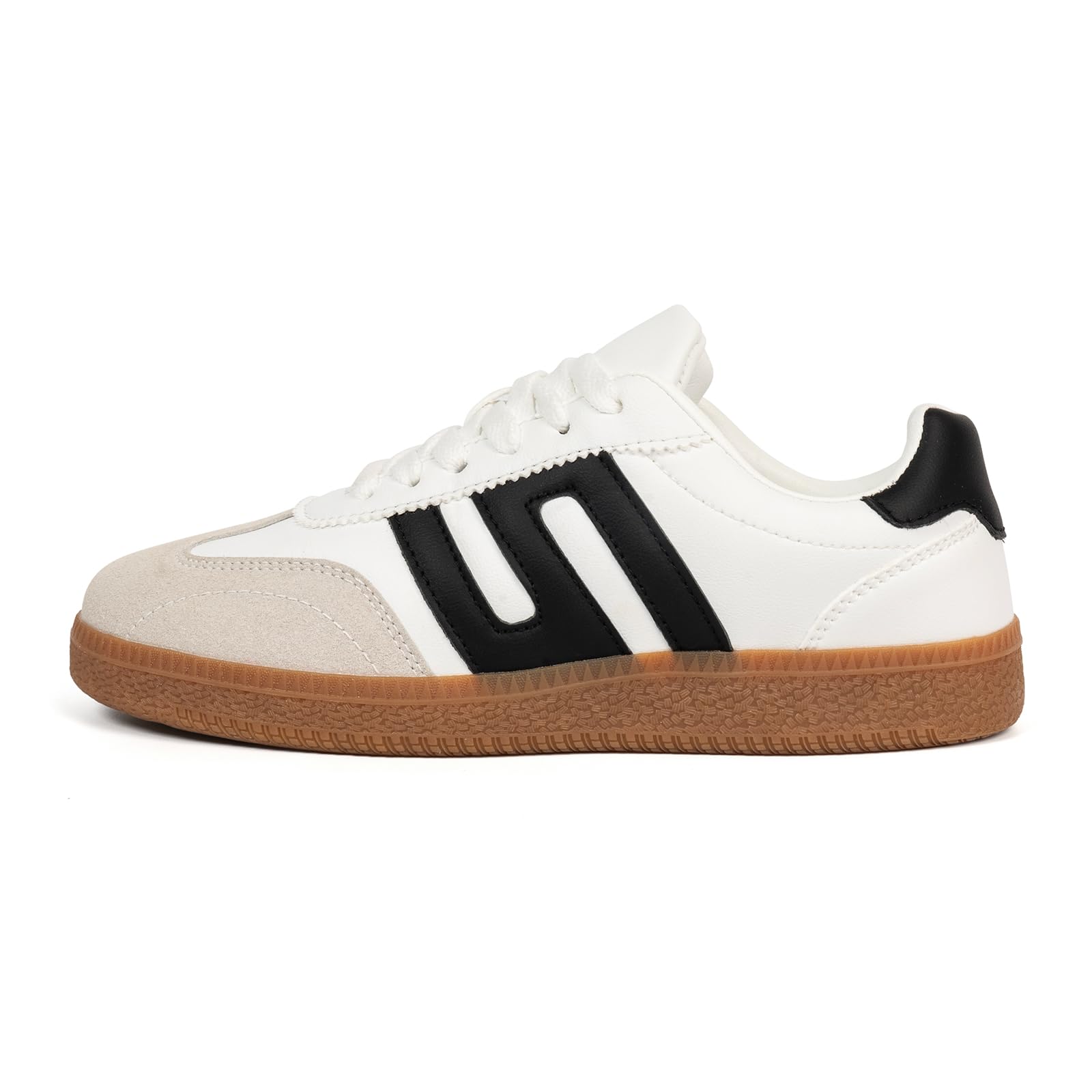 Riyibcxr Womens Classic Fasion Tennis Sneakers Comfortable Causual Walking Shoes Women's Trendy Skate Shoes,White,7