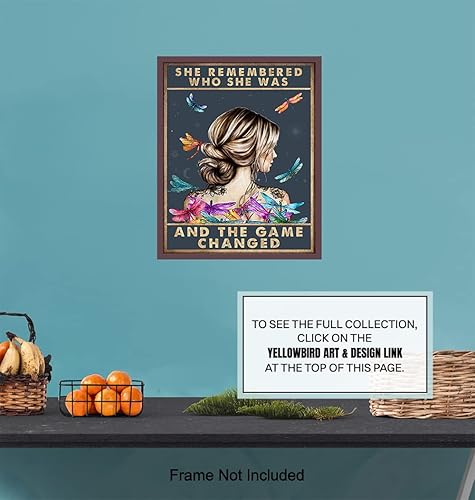 Miniatura 7 de Positive Quotes Wall Decor - Uplifting Encouragement Gifts for Women - Boho Motivational Wall Art - Inspirational Quotes - Dragonfly Poster Home