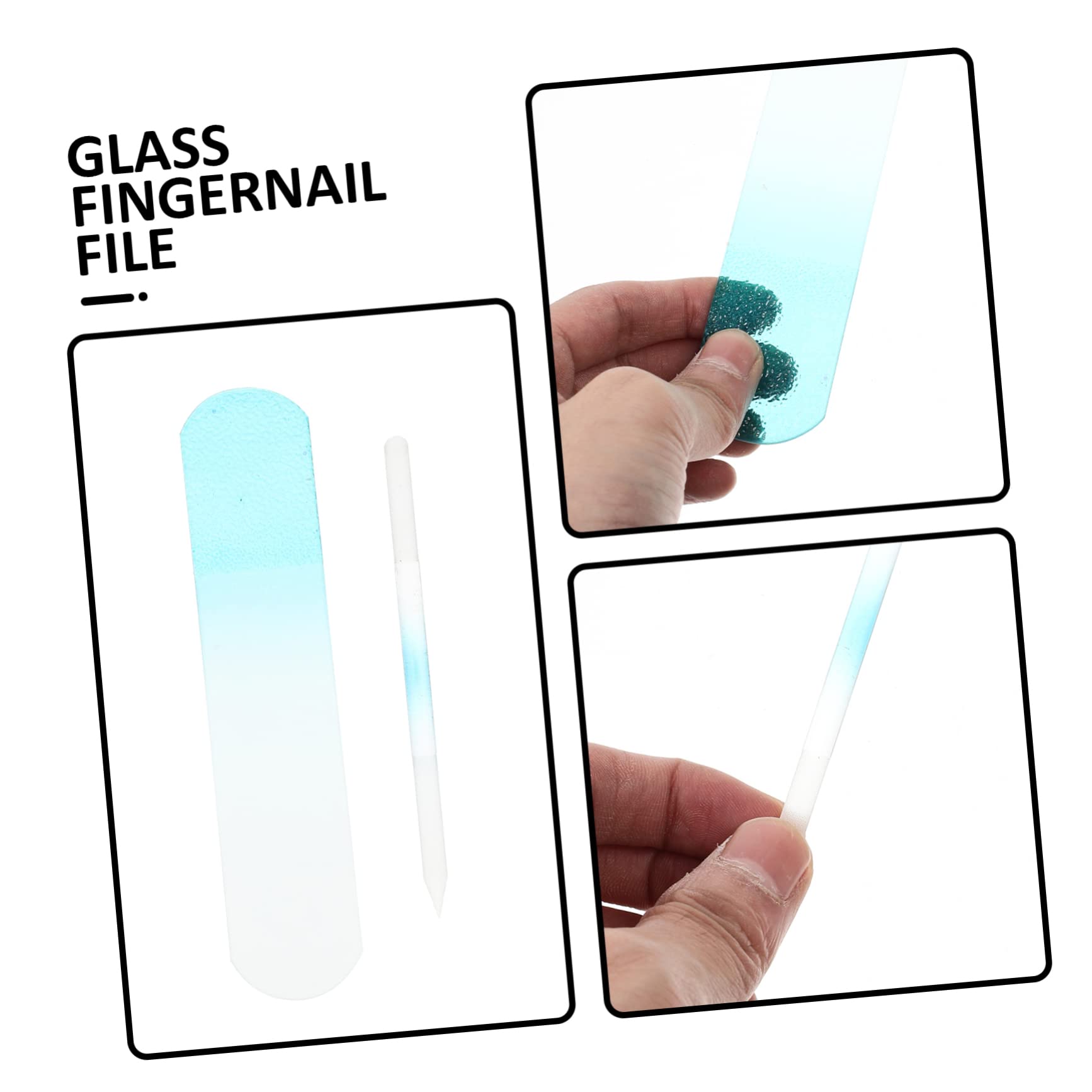 Housoutil 8pezzi Limette Per Unghie Professionali Strumenti Per Manicure File Per Unghie Riutilizzabili Con Manico Per Casa e Salone