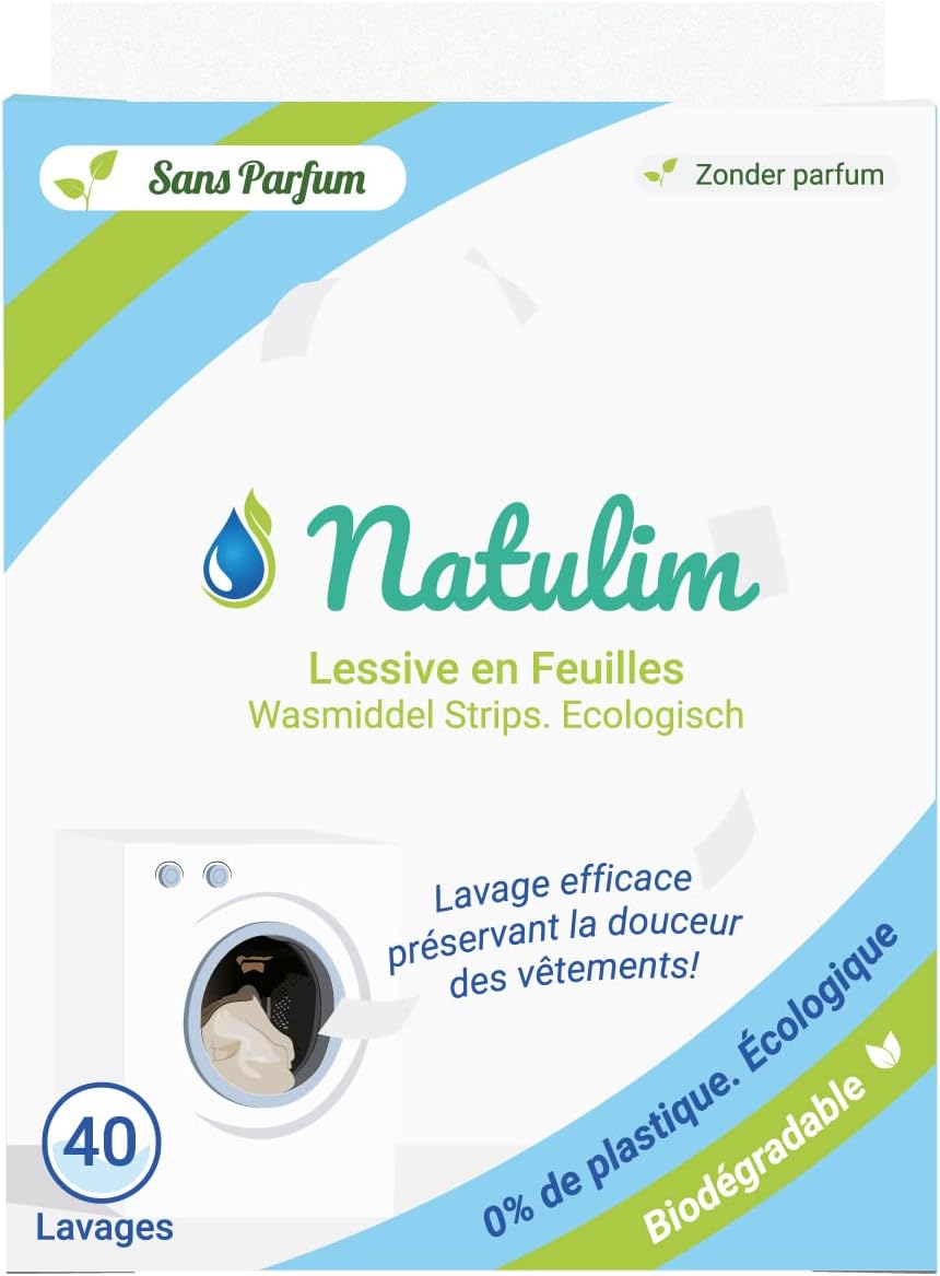 Natulim - Éco-Feuilles de Lessive (40 lavages) - Ecologique ...