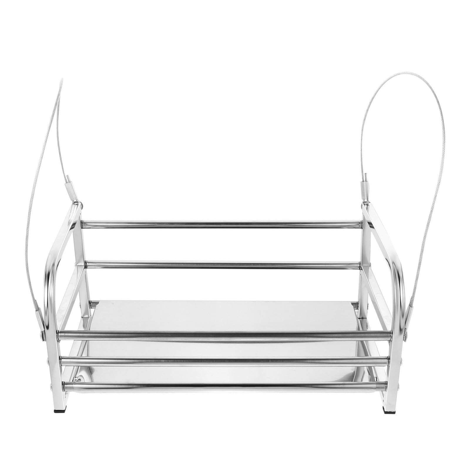 Support à fleurs rectangulaire en inox pour balustrade de balcon